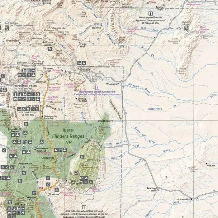 Filinders Ranges Map Flinders Ranges Hema Maps — AMD Touring