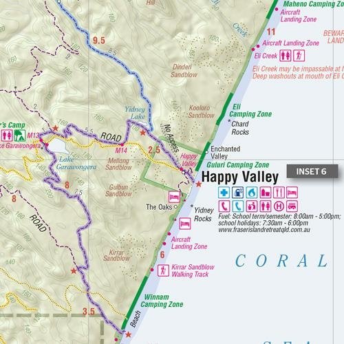 Fraser Island / Kgari | Iconic Map - Hema Maps - AMD Touring