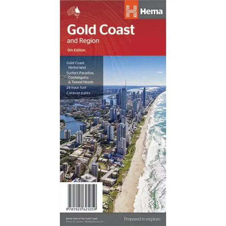 Gold Coast And Region | Regional Map - Hema Maps - AMD Touring
