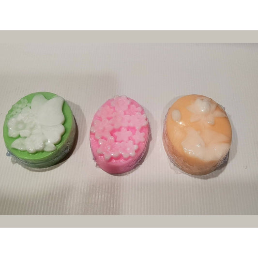 Handmade Soap - Oval - Flowers x 3 Soaps - Giftbox - No Palm Oil - Vegan Friendly - Free Shipping - AMD Touring