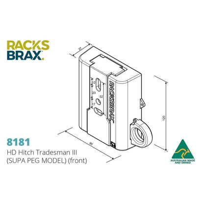 HD Hitch Tradesman lll + supa peg awning -RacksBrax - AMD Touring