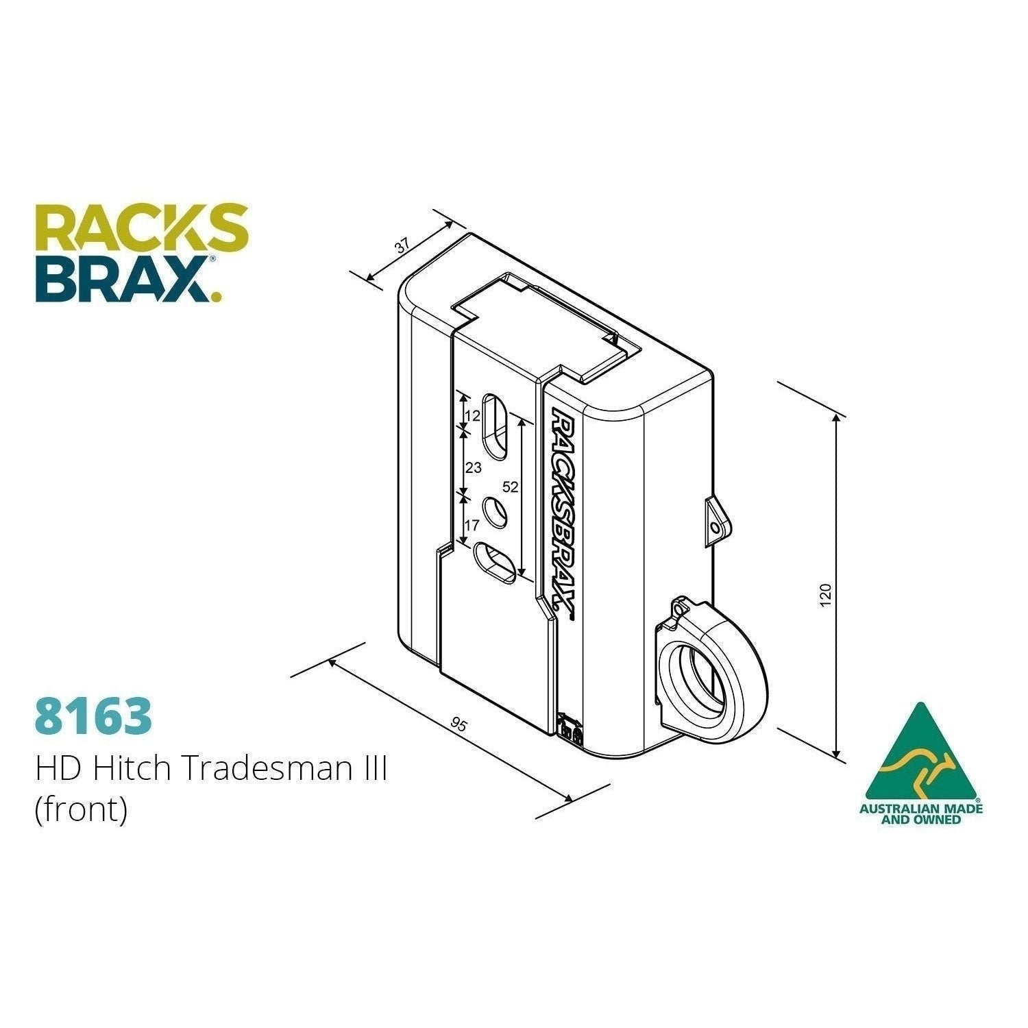 HD Hitch Tradesman lll + supa peg awning -RacksBrax - AMD Touring