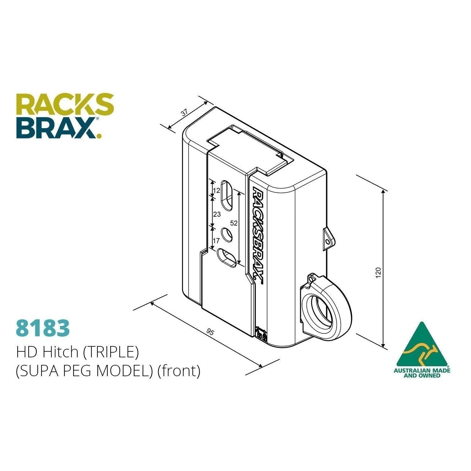 HD Hitch triple + Supa Peg awning -RacksBrax - AMD Touring