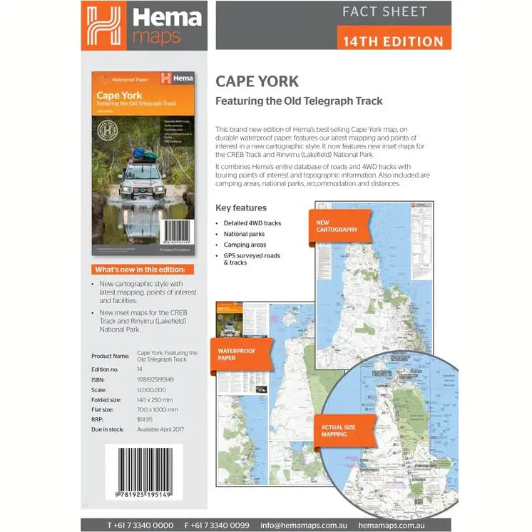Hema Maps Cape York | Incl. The Telegraph Track - AMD Touring