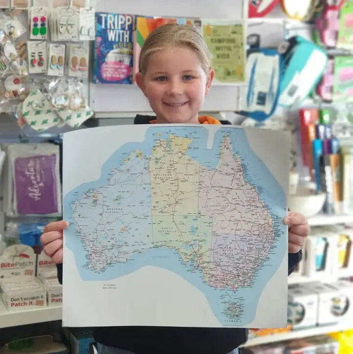 Large Removable Aussie map Sticker - AMD Touring