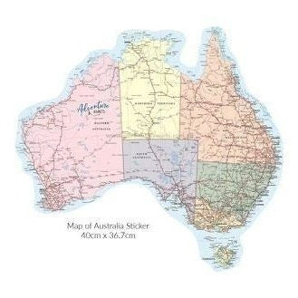 large UV protected outdoors map of Australia Sticker - AMD Touring