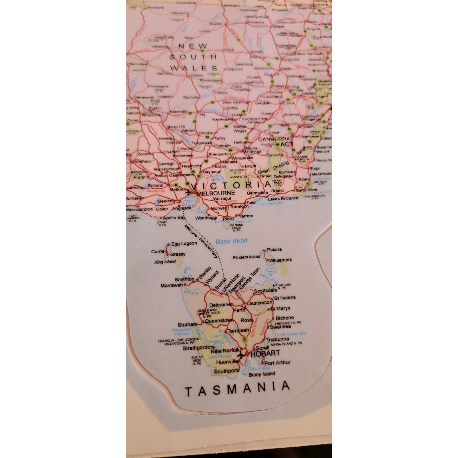 large UV protected outdoors map of Australia Sticker - AMD Touring