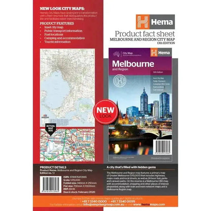 Melbourne And Region | City Map - Hema Maps - AMD Touring