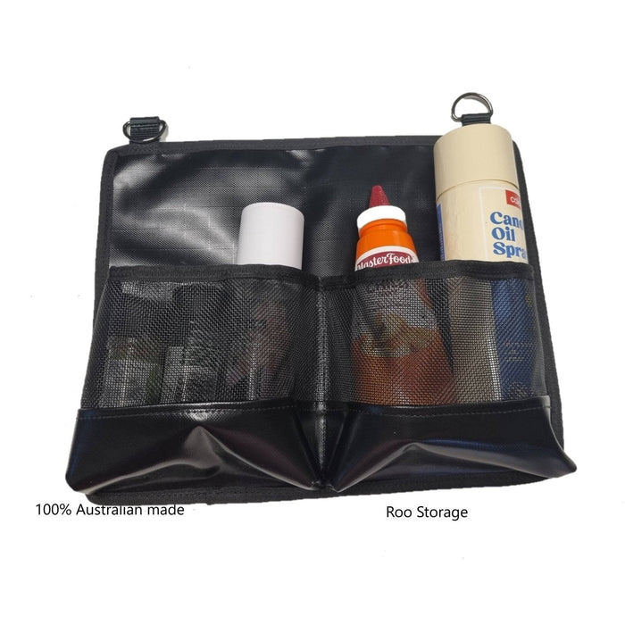 Mesh and PVC camping or ute storage pocket - AMD Touring