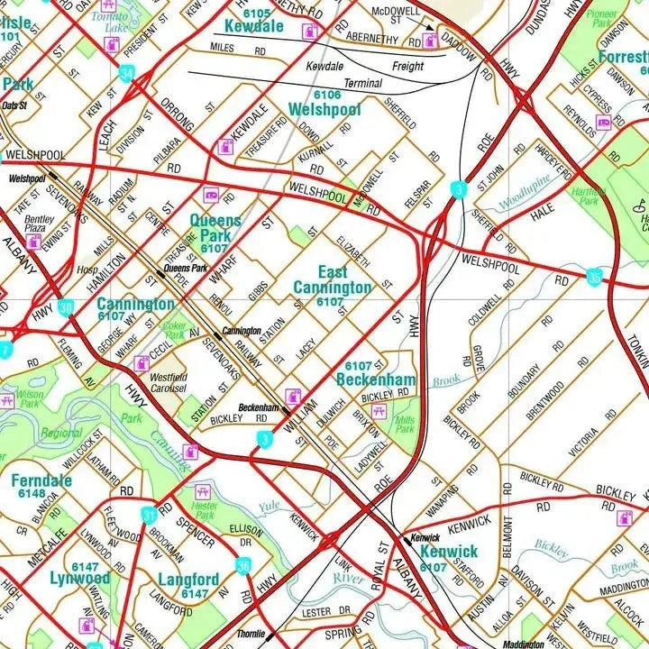 Leeming Perth Map Perth And Region | City Map - Hema Maps – AMD Touring