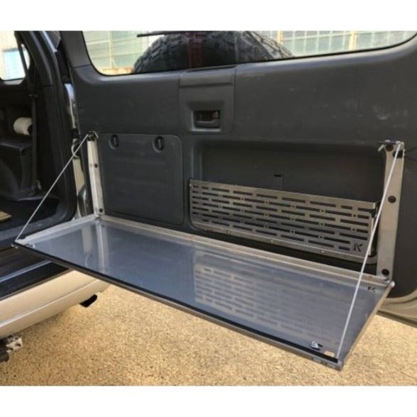 Rear Door Drop Down Table and Cage to suit Toyota Prado 120 / Lexus GX 470 - AMD Touring