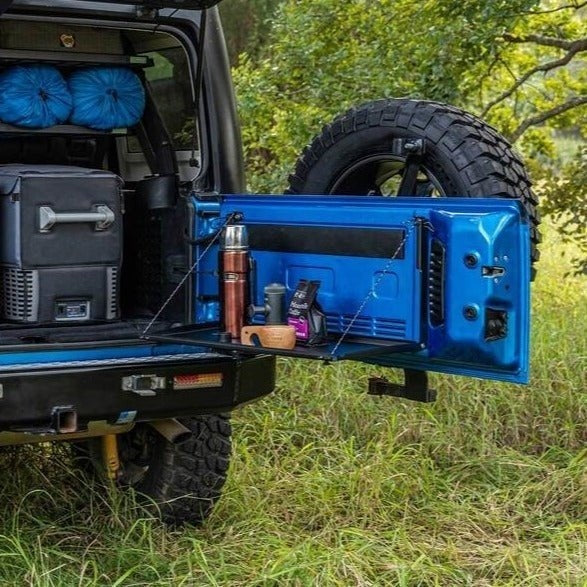 Rear Door Drop Down Table to suit Jeep Wrangler JK - AMD Touring