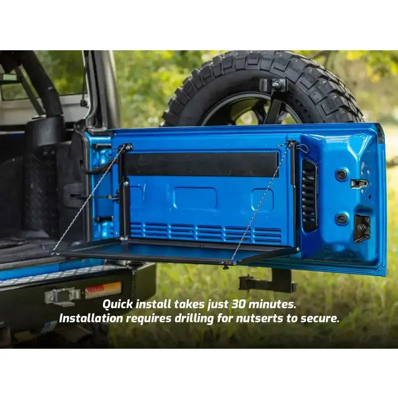 Rear Door Drop Down Table to suit Jeep Wrangler JK - AMD Touring