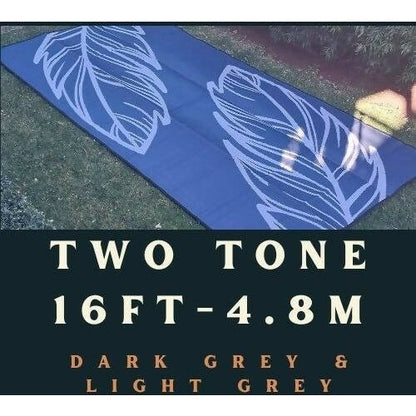 Recycled Mat 2.4m x 4.8m (16ft) Two Tone Grey - AMD Touring