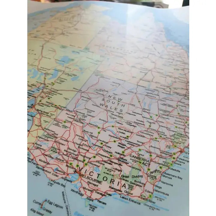 Removable Large map of Australia Sticker - AMD Touring
