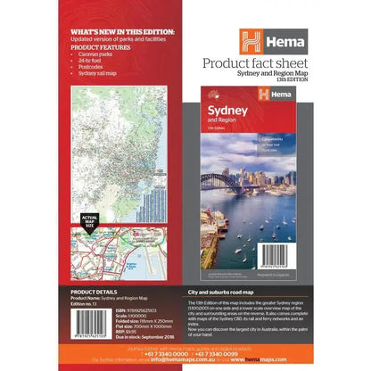 Sydney And Region | Regional Map - Hema Maps - AMD Touring