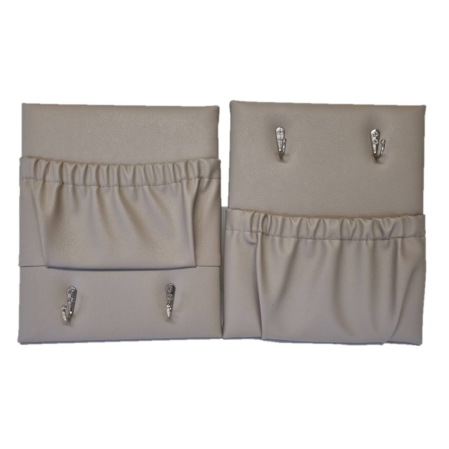 Synthetic Leather caravan storage pocket with hooks - AMD Touring