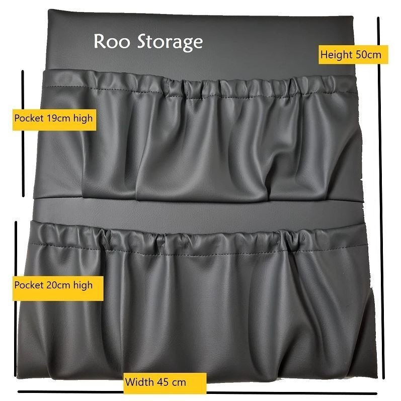 Synthetic Leather Large Double 450 x 500 Caravan Storage Pocket - AMD Touring