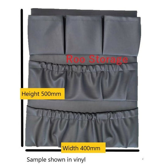 Synthetic Leather Multi pocket 400mm x 500mm Caravan Storage Pocket - AMD Touring