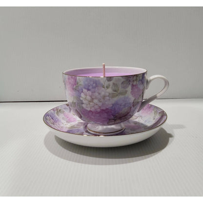 Teacup Candle - Soy Candle - Garden Hyacinth Fragrance - Free Shipping - AMD Touring