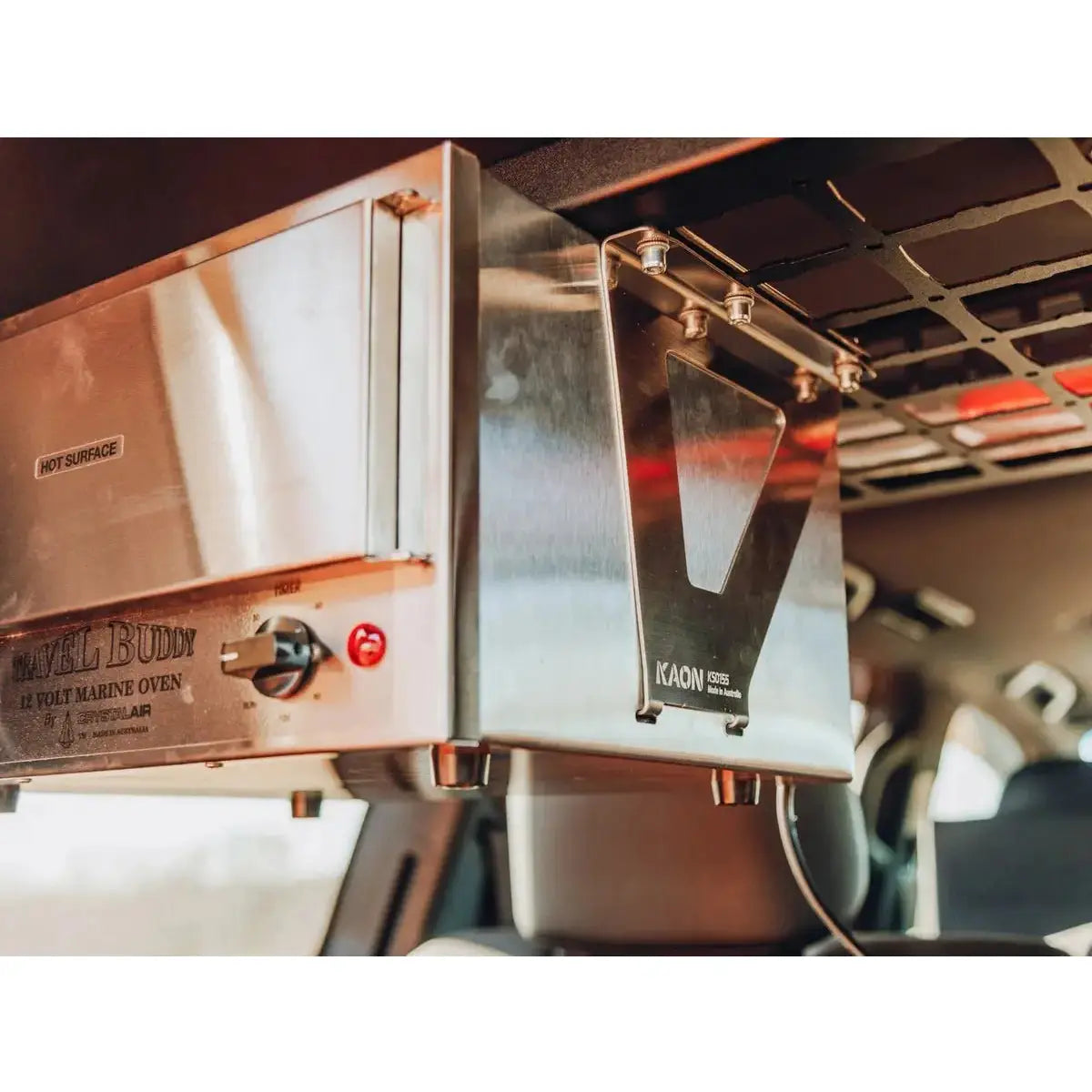 Travel Oven Mounting Brackets to suit Travel Buddy, Road Chef, KickAss & Tentworld Outback Ovens - AMD Touring