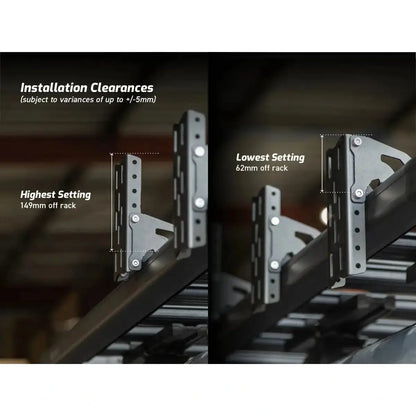 Universal 270 Degree Awning Bracket Set to suit Cross Bars & Platform Racks - AMD Touring