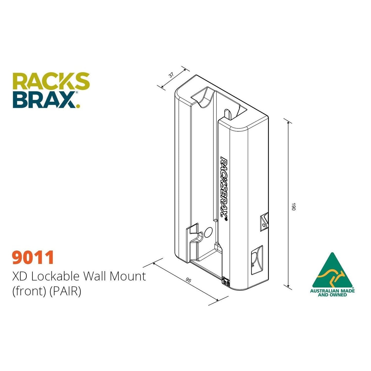 XD lockable wall mount -RacksBrax - AMD Touring