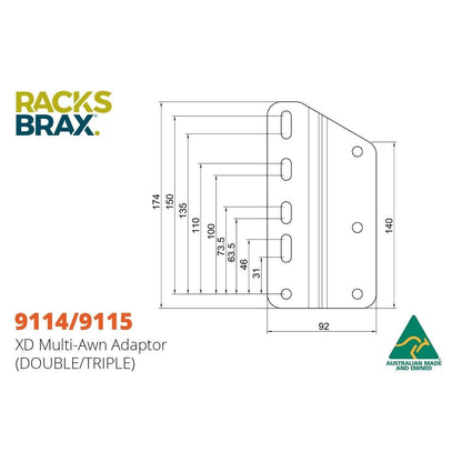 XD multi awning adaptor -RacksBrax - AMD Touring